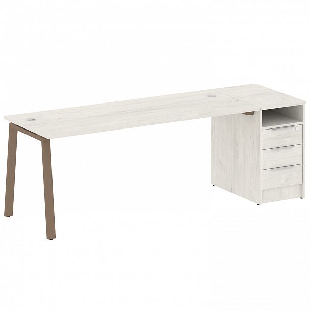 Рабочая станция "Metal System" БА.РС-СТП -1.5 дуб наварра/мокко - Вид 1