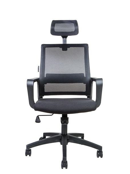 Кресло офисное / Бит / черный пластик / черная сетка / черная ткань - Вид 2