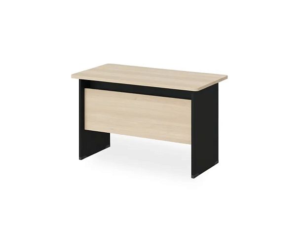БЕРЛИН / BERLIN Стол прямой с вогнутой столешницей 850 мм 1800х850х740 Акация/Черный - Вид 1