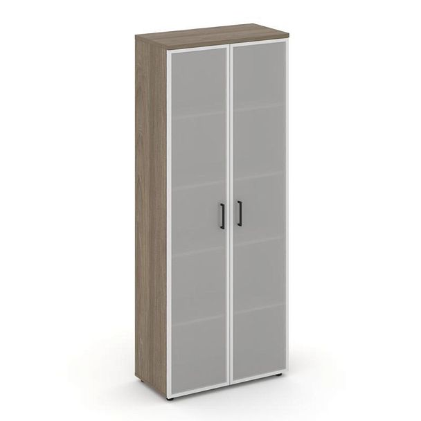 Стайл Проджект Шкаф высокий широкий SN.STS-109 Вяз Благородный/Сатин/Черный Ручки 796*400*1982 - Вид 1