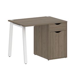 Home Office Стол письменный VR.SP-3-98.1.A Вяз/Белый металл 980*720*750 - Фото предпросмотра