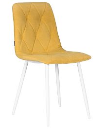 Стул обеденный DOBRIN CHILLY ROMBO (Горчичный Simple 15, основание белый) - Фото предпросмотра