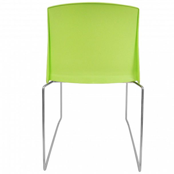 Стул Pull (пруток) каркас Хром, салатовый, стопируемый - Вид 4