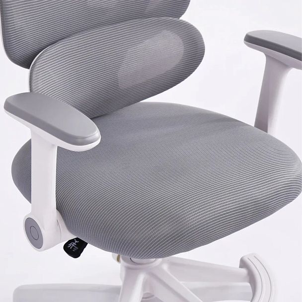 Кресло детское с подставкой для ног BRABIX KIDS "MG-220", сетка/ткань TW, серое, 533315 - Вид 8