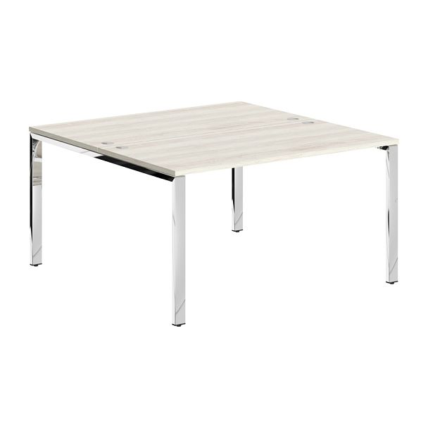 Стол 2-х местный XGWST 1414.1 Сосна Эдмонт/Нержавейка полированная 1400х1406х750 XTEN GLOSS - Вид 1