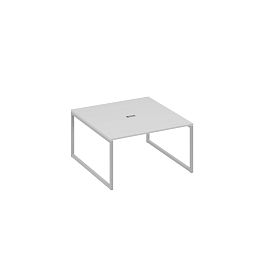 Переговорный стол 140 на металлокаркасе QUATTRO A4 А4 Б4 135 БП серый / металлокаркас серый - Фото предпросмотра