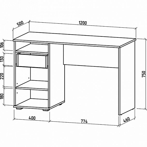 Стол письменный Тунис-2 - Вид 2