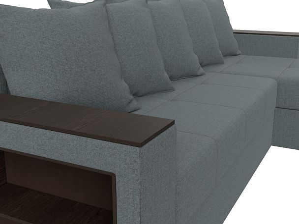 Диван угловой Дубай Лайт правый угол Рогожка серый - Вид 4