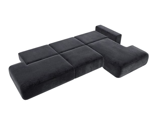 Диван угловой Лига-036 НПБ Модерн Лонг правый угол Велюр серый - Вид 10