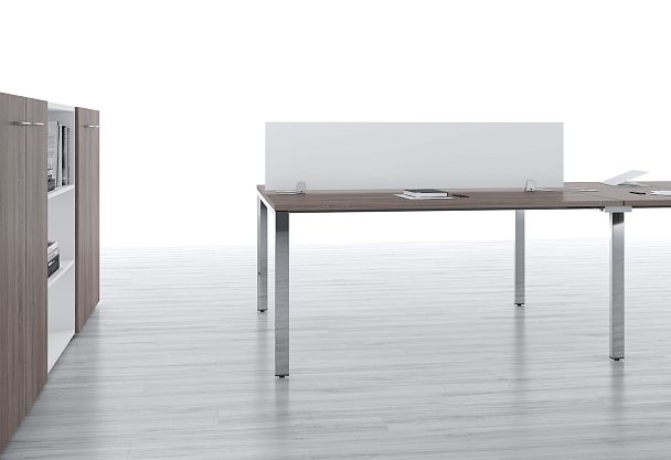 Стол 2-х местный XGWST 2470.1 Бук Тиара/Нержавеющая сталь 2400х700х750 XTEN GLOSS - Вид 2