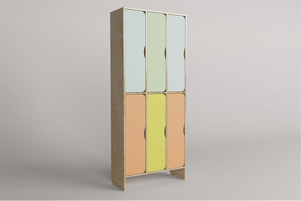 Шкаф двухъярусный 3-секционный - Вид 1