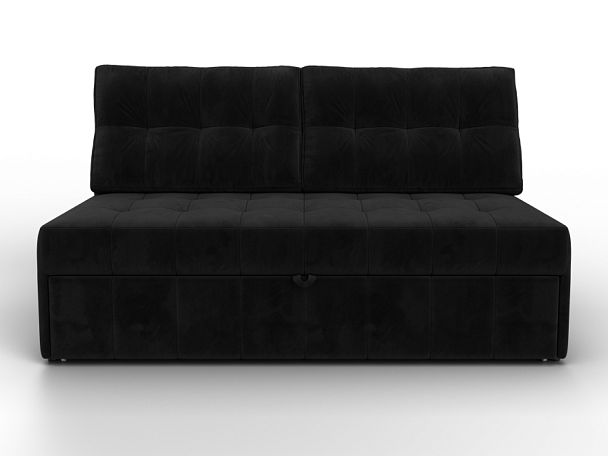 Диван прямой Лига-107 (140) Велюр черный - Вид 2