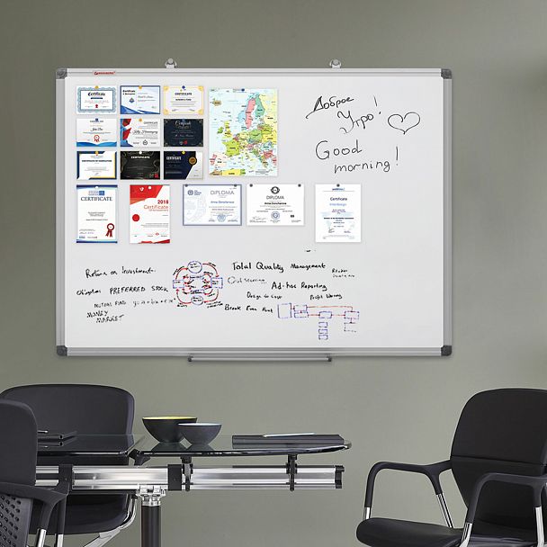 Доска магнитно-маркерная 120х180 см, алюминиевая рамка, BRAUBERG "Extra", 237558 - Вид 10