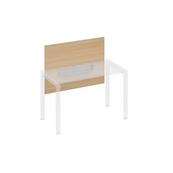 Экран настольный фронтальный большой для стола 120 с кабель-каналом A4 А4 Б 836 БП натуральный дуб / металлокаркас серый - Вид 1