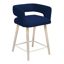 Стул Mars полубарный, велюр Selesta 36, бук, морилка белая - Фото предпросмотра