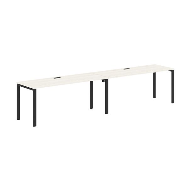 Стол 2-х местный EUWST 3567 Ясень Траун/Черный 3526х670х750 EDIS - Вид 1