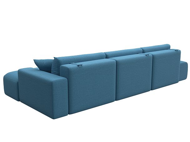 Диван угловой Лига-036 НПБ Модерн Лонг правый угол Рогожка голубой - Вид 6