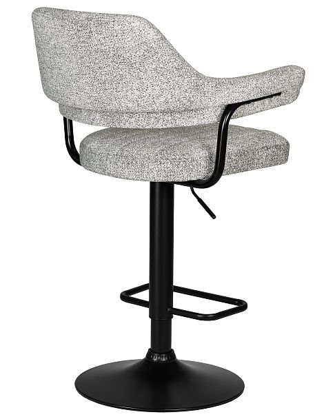 Стул барный DOBRIN CHARLY BLACK (светло-серый твид (LEO04)) - Вид 4