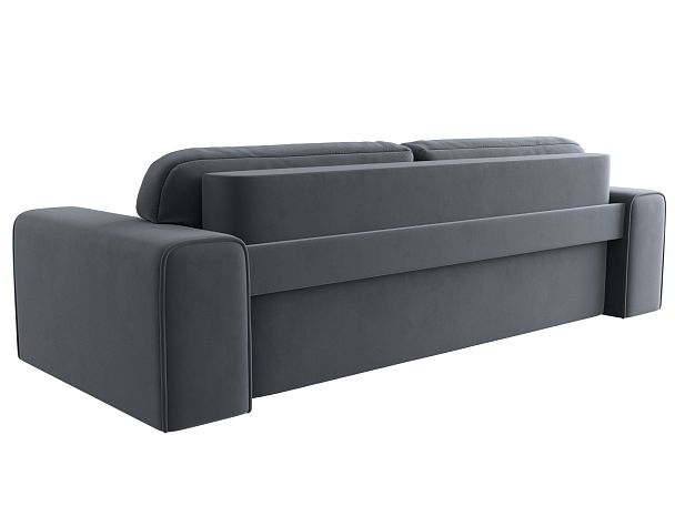 Прямой диван Лига-029 Велюр серый - Вид 6