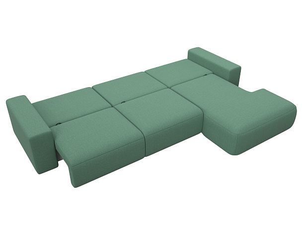 Диван угловой Лига-036 НПБ Классик Лонг правый угол Рогожка зеленый - Вид 10