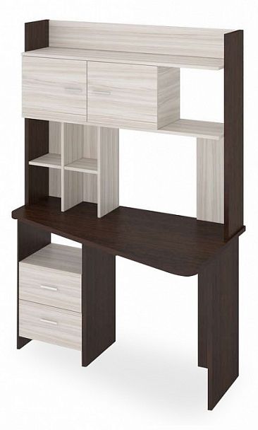 Стол компьютерный Домино Lite СКЛ-Трап120+НКЛХ-120 Венге/Карамель правый - Вид 1