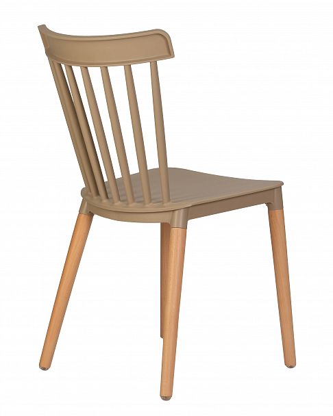 Стул обеденный DOBRIN THEO (ножки светлый бук, цвет бежевый (GR-03)) - Вид 4