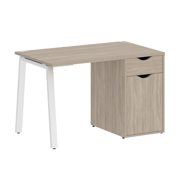 Home Office Стол письменный VR.SP-3-118.1.A Дуб аттик/Белый металл 1180*720*750 - Вид 1