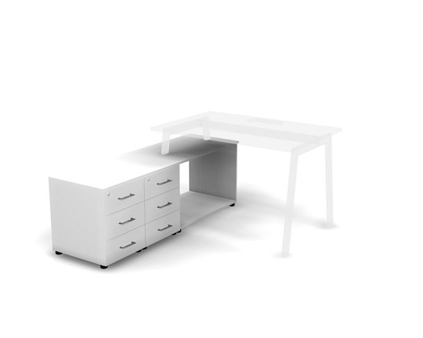 MATRIX 121T100 Тумба составная 1604х496х556 Белый - Вид 1