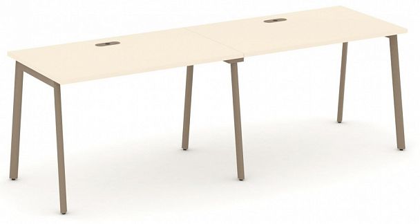 Рабочая станция на 2 места "ESTETICA" ES.RS-2.2-LP Сатин - Вид 1