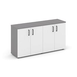 Стайл Проджект Тумба опорная/приставная SN.TOP-131 Серый Пепел/Белый/Черный Ручки 1232*400*750 - Фото предпросмотра