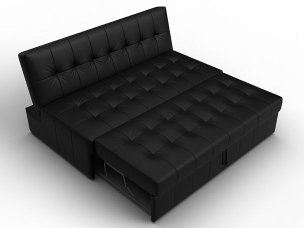 Диван прямой Лига-107 (160) Экокожа черный - Вид 7
