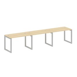 Metal System Quattro Р. ст. на 3 раб. места на О-образном м/к 50БО.СМ-3.2 Акация/Серый металл 3600*720*750 - Фото предпросмотра