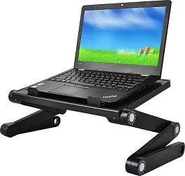 Стол для ноутбука Cactus CS-LS-T8-C черный 26x38см - Фото предпросмотра
