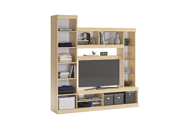 Макси Мини-стенка MSM-001.2724 дуб сонома/белое дерево - Вид 17