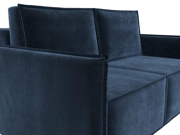 Диван прямой Либерти мини Велюр синий - Вид 4