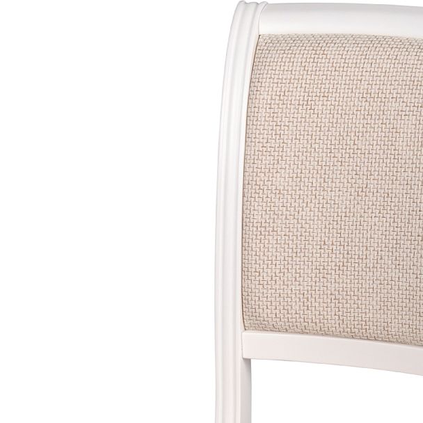 Комплект деревянных стульев с мягким сиденьем Арктос Белый/Кремовая рогожка, 4 шт. - Вид 6