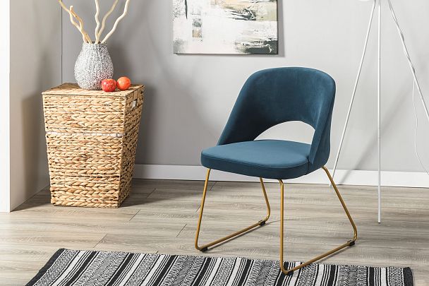Стул Lars Diag blue/Линк золото - Вид 13