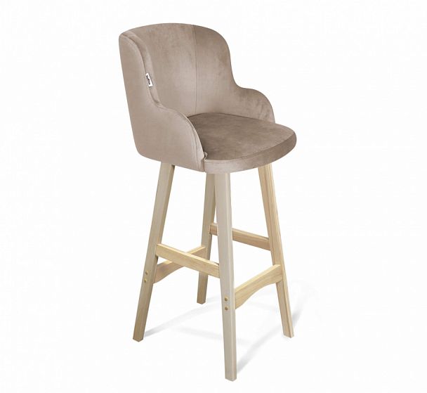 Стул барный Sheffilton SHT-ST39/S65 латте/прозрачный лак - Вид 1