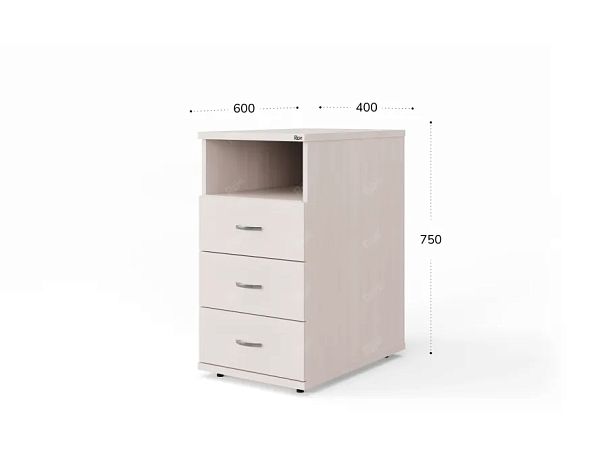 UNITY РТ-6 ДУБ МОЛОЧНЫЙ Тумба с ящиками 400x600x750 - Вид 2