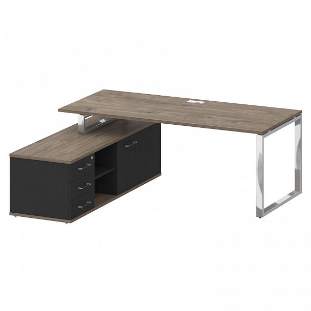 Стол с опорной греденцией "Shift" SK.SRG-200 дуб мали/антрацит - Вид 3