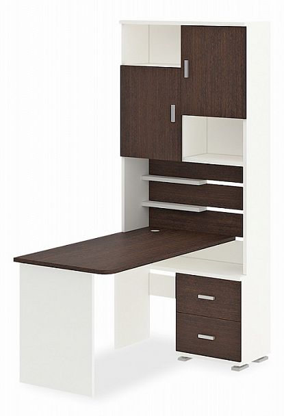 Стол компьютерный Домино СР-720/140 Белый/Венге правый - Вид 1