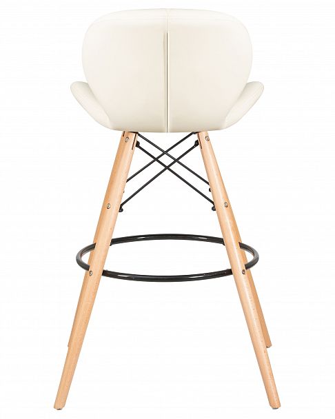 Стул барный DOBRIN BUTTERFLY BAR (ножки светлый бук, цвет кремовый) - Вид 5