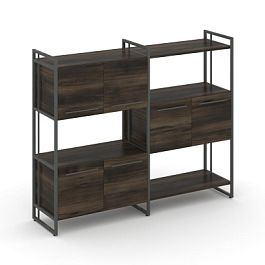 Rift Шкаф комбинированый RF.NS-004 Дуб Мали/Металл Антрацит 1576*396*1286 - Фото предпросмотра