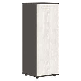 Шкаф средний узкий EMCS 42.1 Ясень Траун/Белый/Мокко 426х430х1199 EDIS - Фото предпросмотра