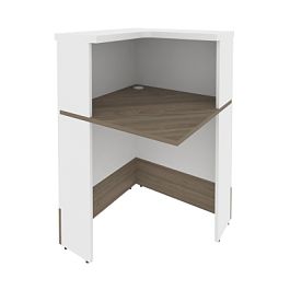 Style Угловой модуль левый Л.УМ-1 (L) Вяз/Белый 736*736*1156 - Фото предпросмотра