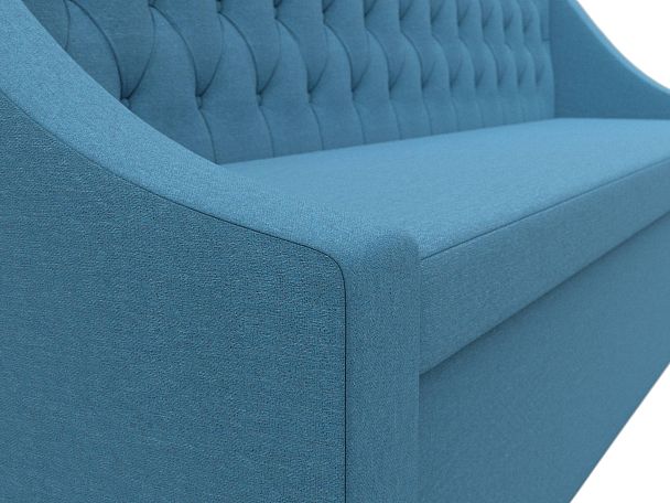 Диван кухонный прямой Мерлин Рогожка голубой - Вид 4