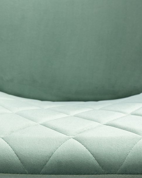 Стул обеденный DOBRIN ROBERT (черные матовые ножки, велюр V108-118 Мятный) - Вид 8