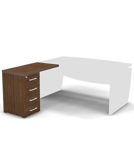 SMART/СМАРТ RSR016-97x50 Тумба приставная левая, 4 ящика для столов 978x500x755 Дуб Катания - Вид 1