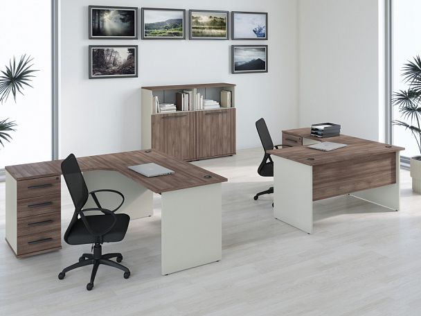 Шкаф для бумаг New Line  дуб шамони темный - Вид 28