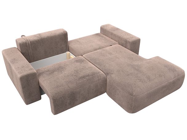 Диван угловой Лига-036 НПБ Классик правый угол Велюр бежевый - Вид 8